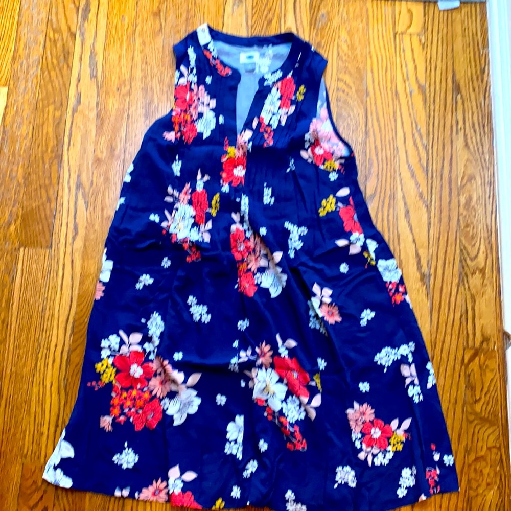 Old Navy blue and pink floral dress